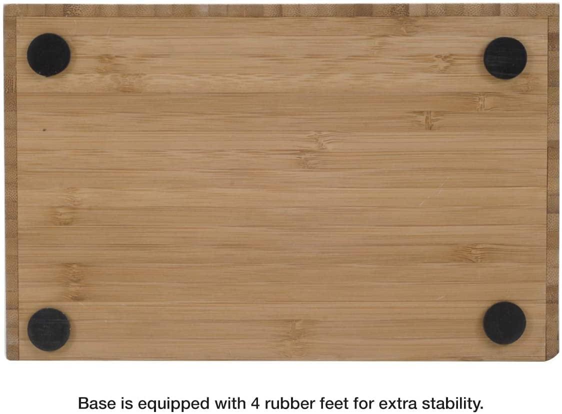 Bamboo Charging Station with Watch Charger Adapter – Multi-Device Organizer for Desk or Nightstand