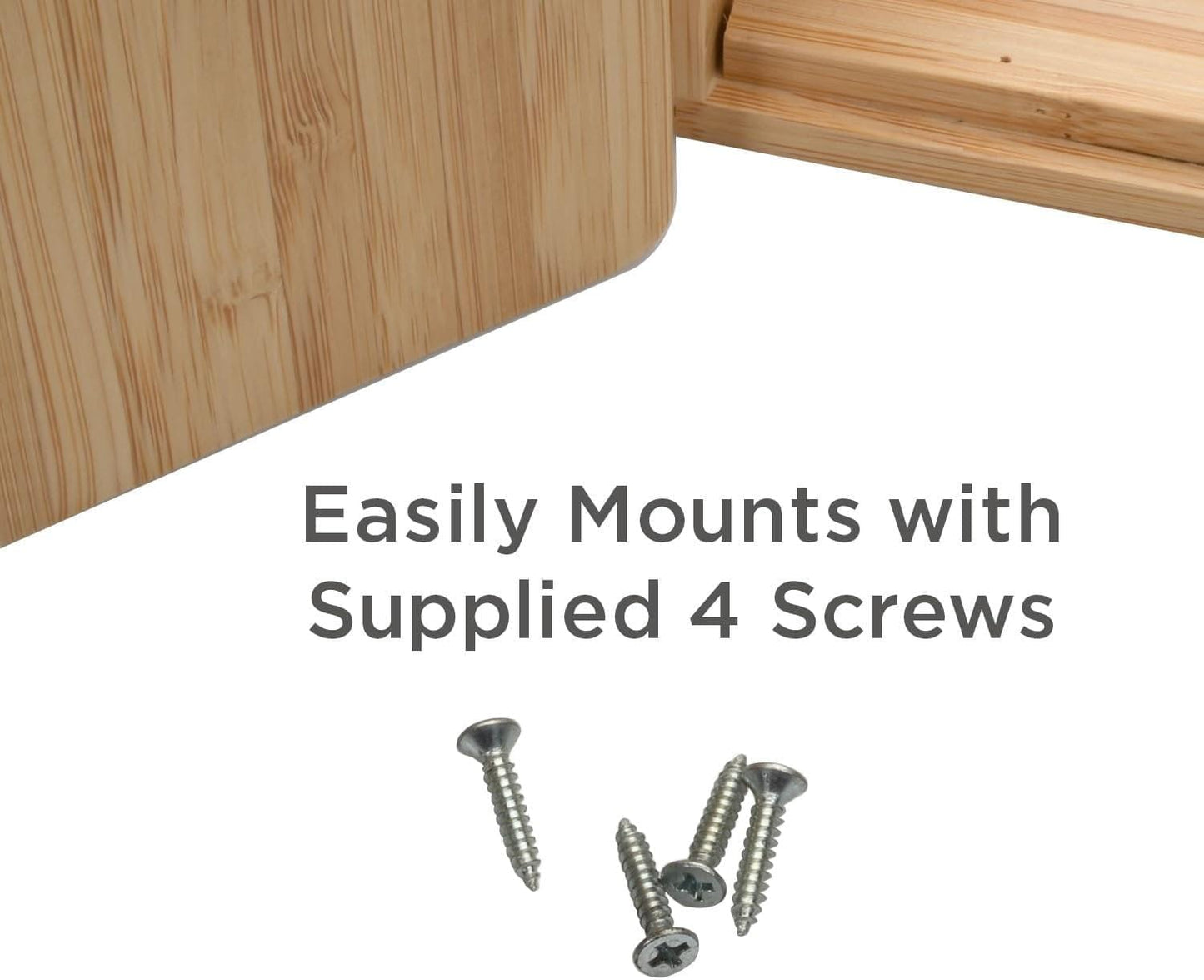 Bamboo Under Desk Drawer – Hidden Mountable Organizer for Office Supplies & Desk Accessories